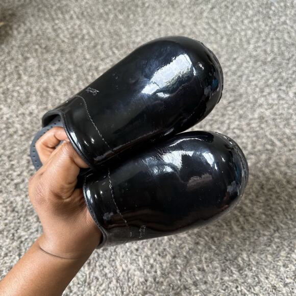 Sanita Slip On Clogs Mule Shoe Black Patent Leather Size 37 US 6.5-7 Comfort - Picture 6 of 12